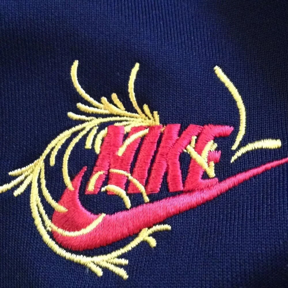 Nike Russian Floral M 1/2 zip track jacket pockets athletic UNISEX gym rat chic